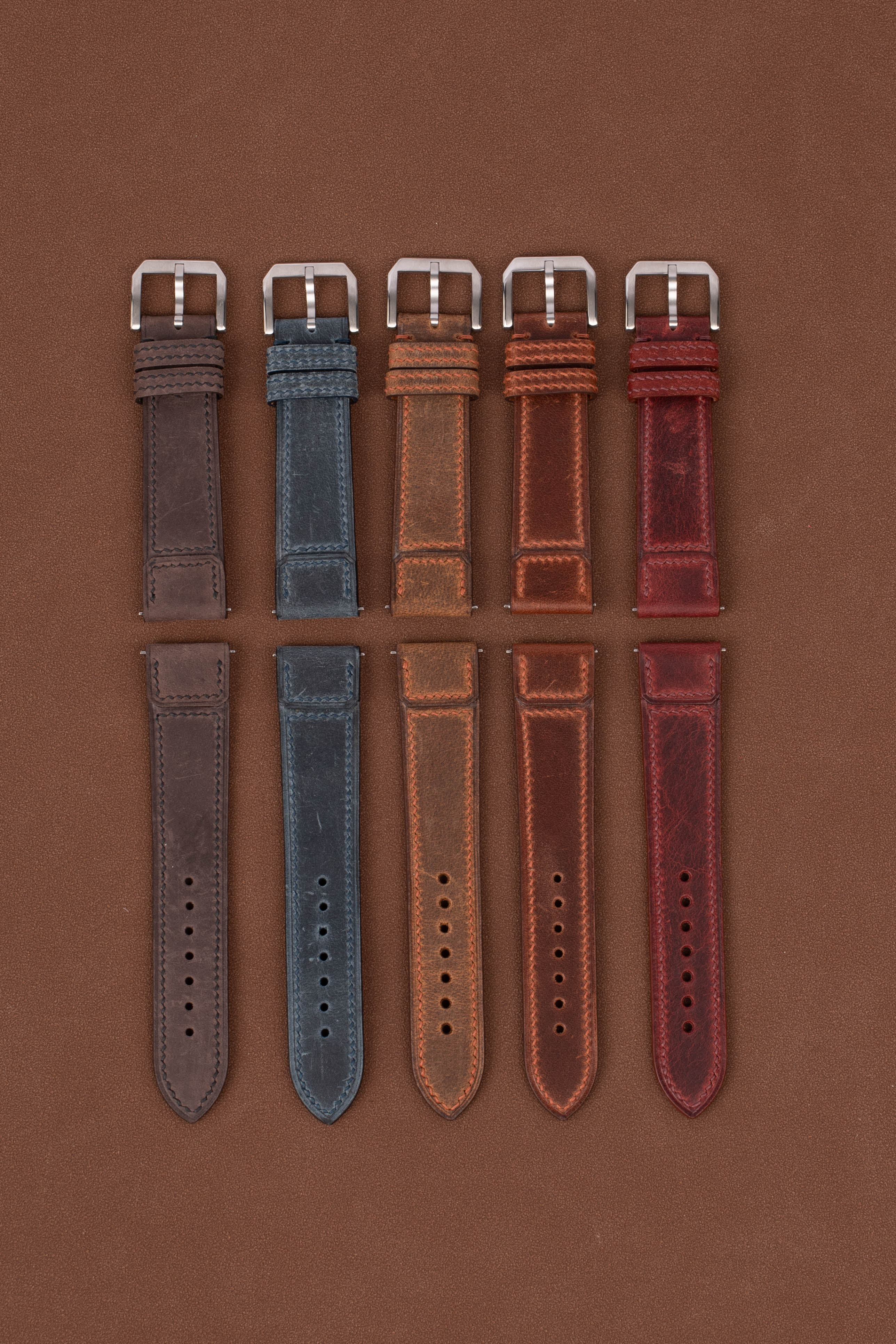 Sumptuous  Cordovan Hand - Sewn Watch Strap Collection