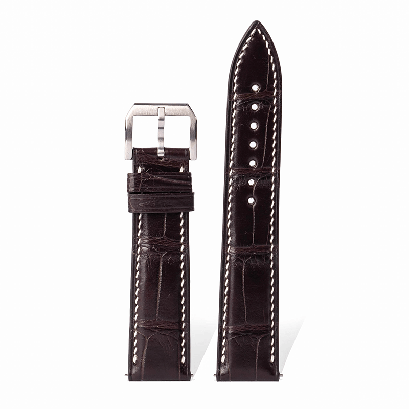 Cartier Tank｜ Dark Coffee Matte Alligator Watch Strap