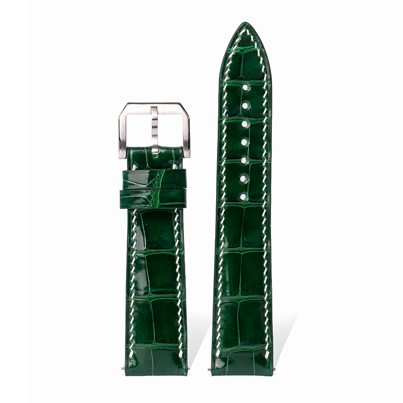 Unleash Your Style: 12 - Hued American Alligator Skin Checkered Watch Straps for Timeless Elegance