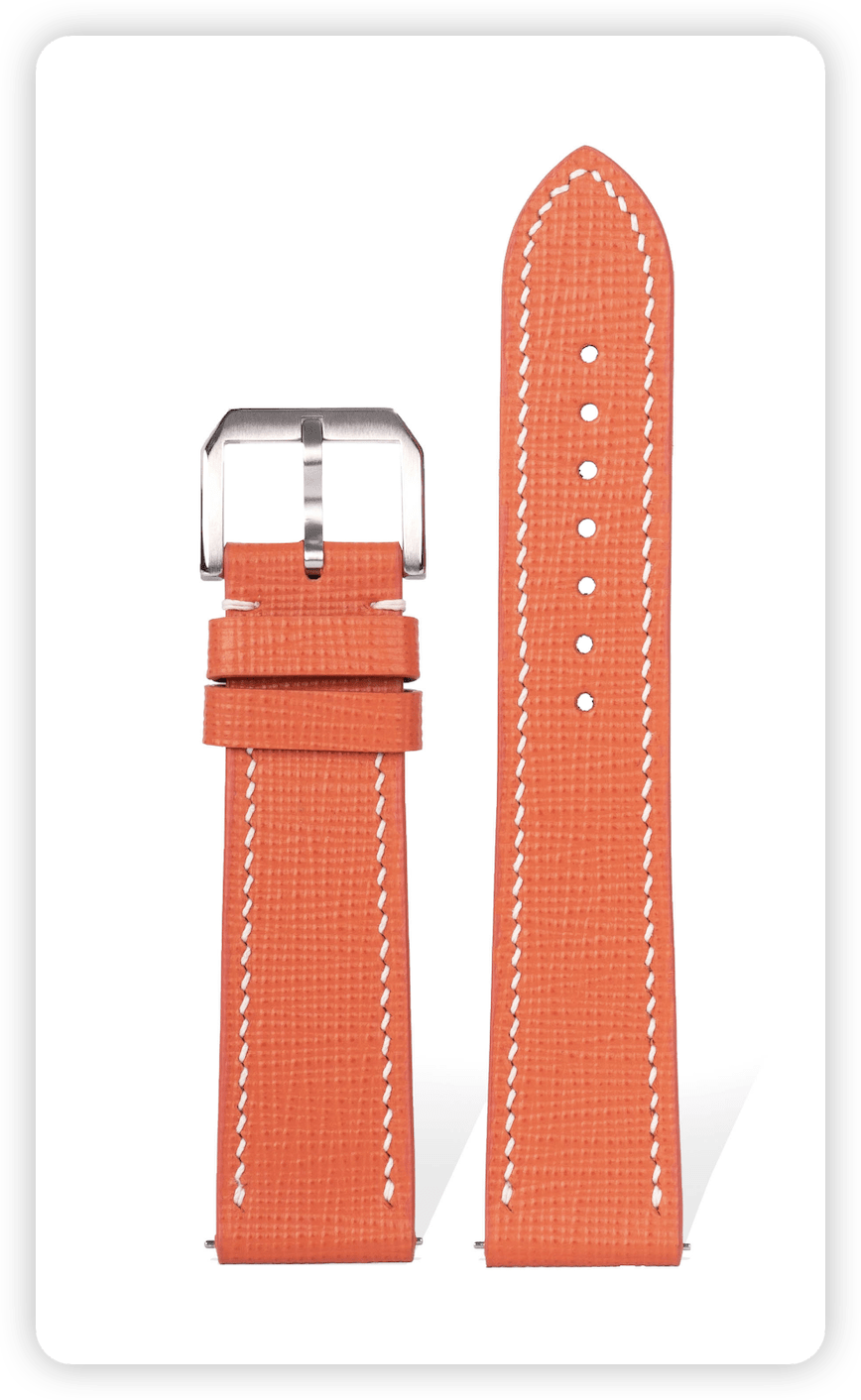 Mission to Mars ｜orange leather watch strap