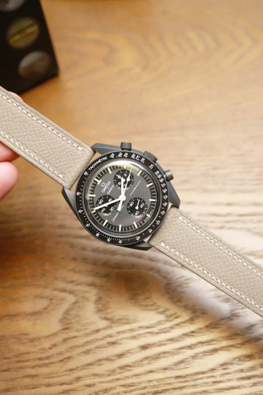 MoonSwatch | Trench Coat Gray Epsom Leather Watch Strap