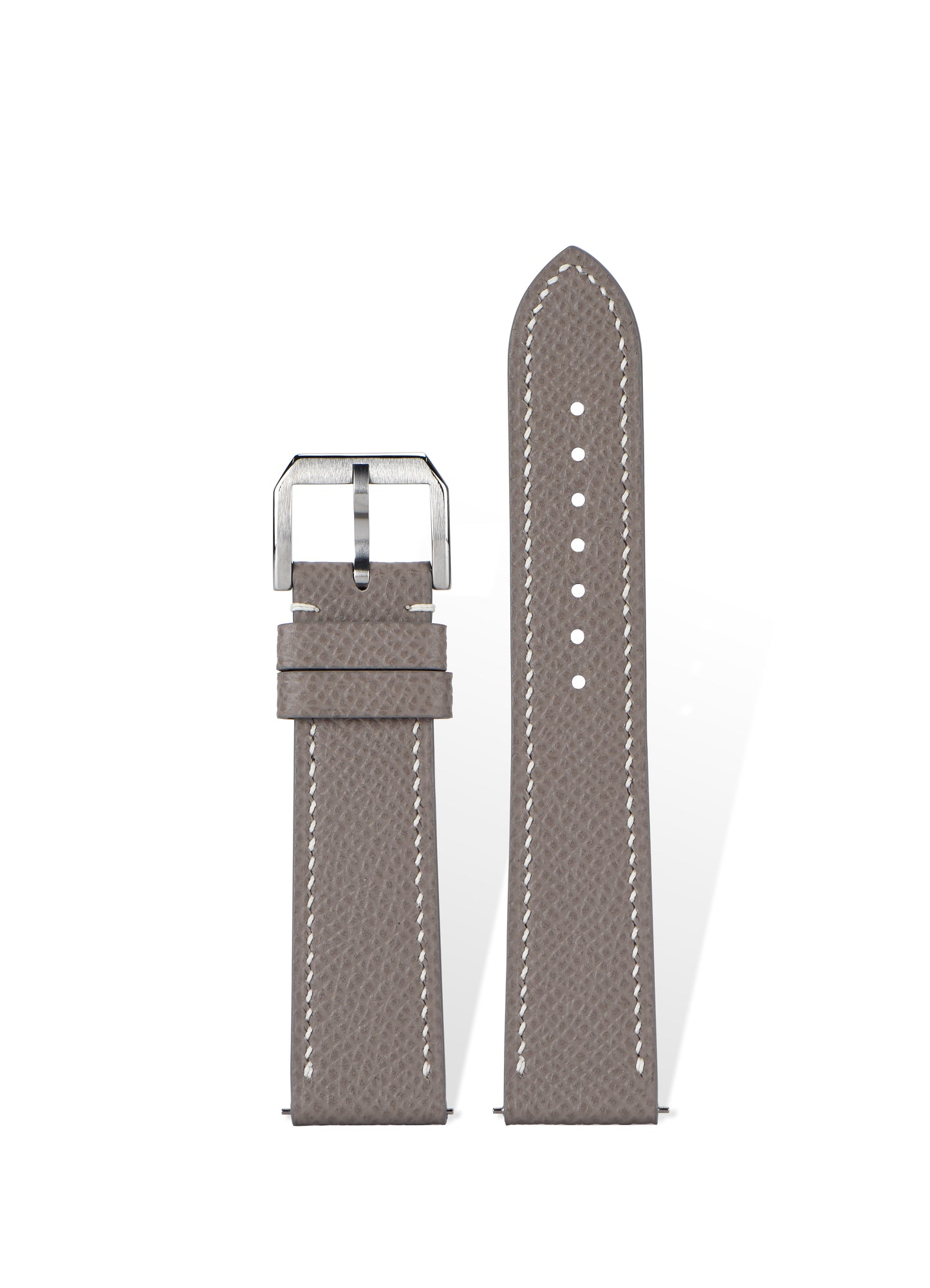 Omgea Seamaster ｜Epsom Light Gray Leather Watch Strap