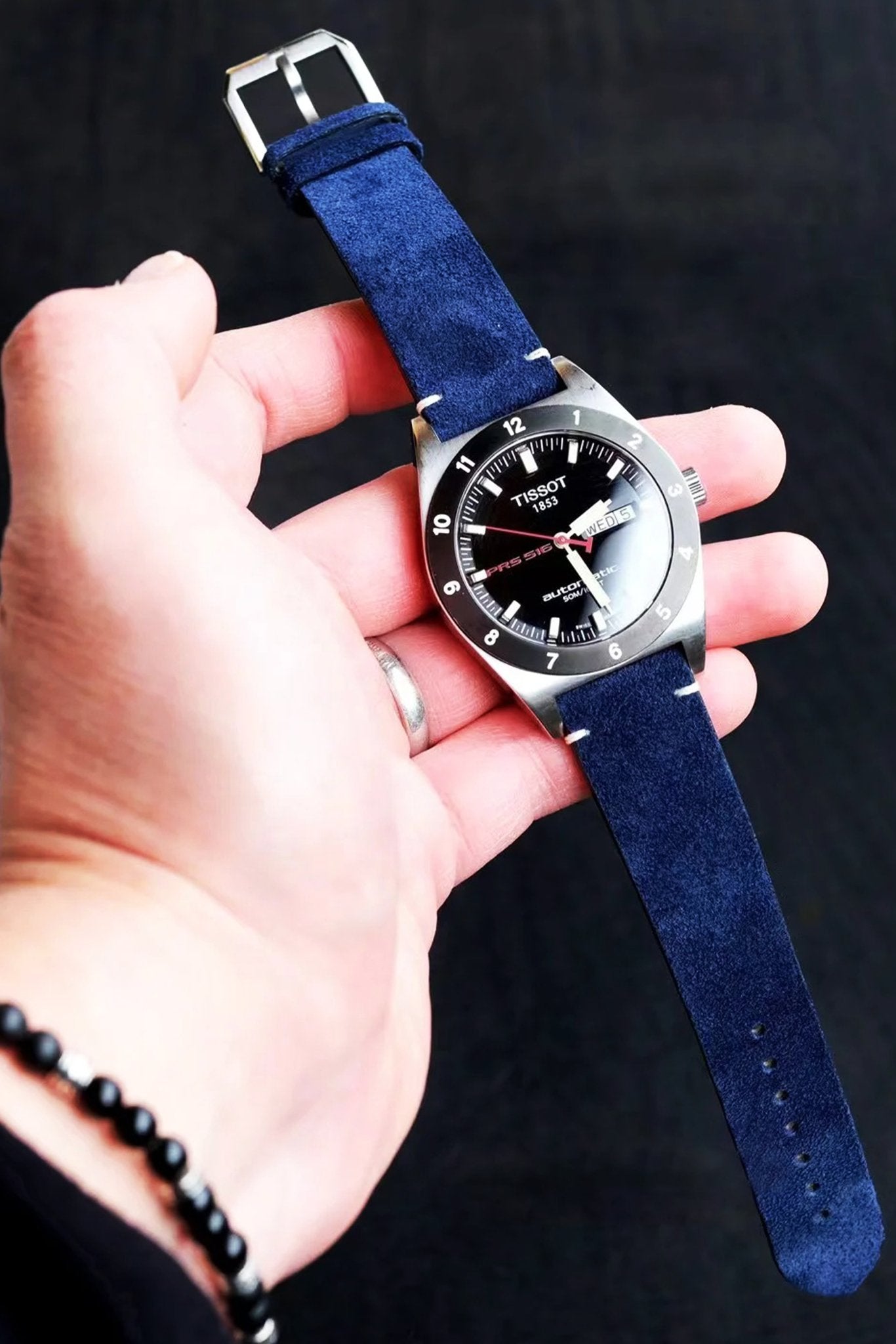 Tissot｜Midnight Blue Suede Leather Watch Straps & Bands