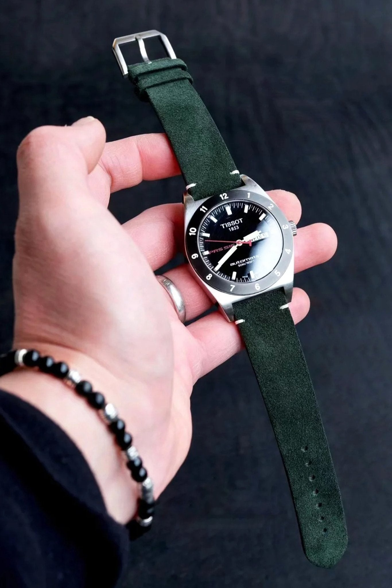 Tissot｜Cedar Green Suede Leather Watch Straps & Bands