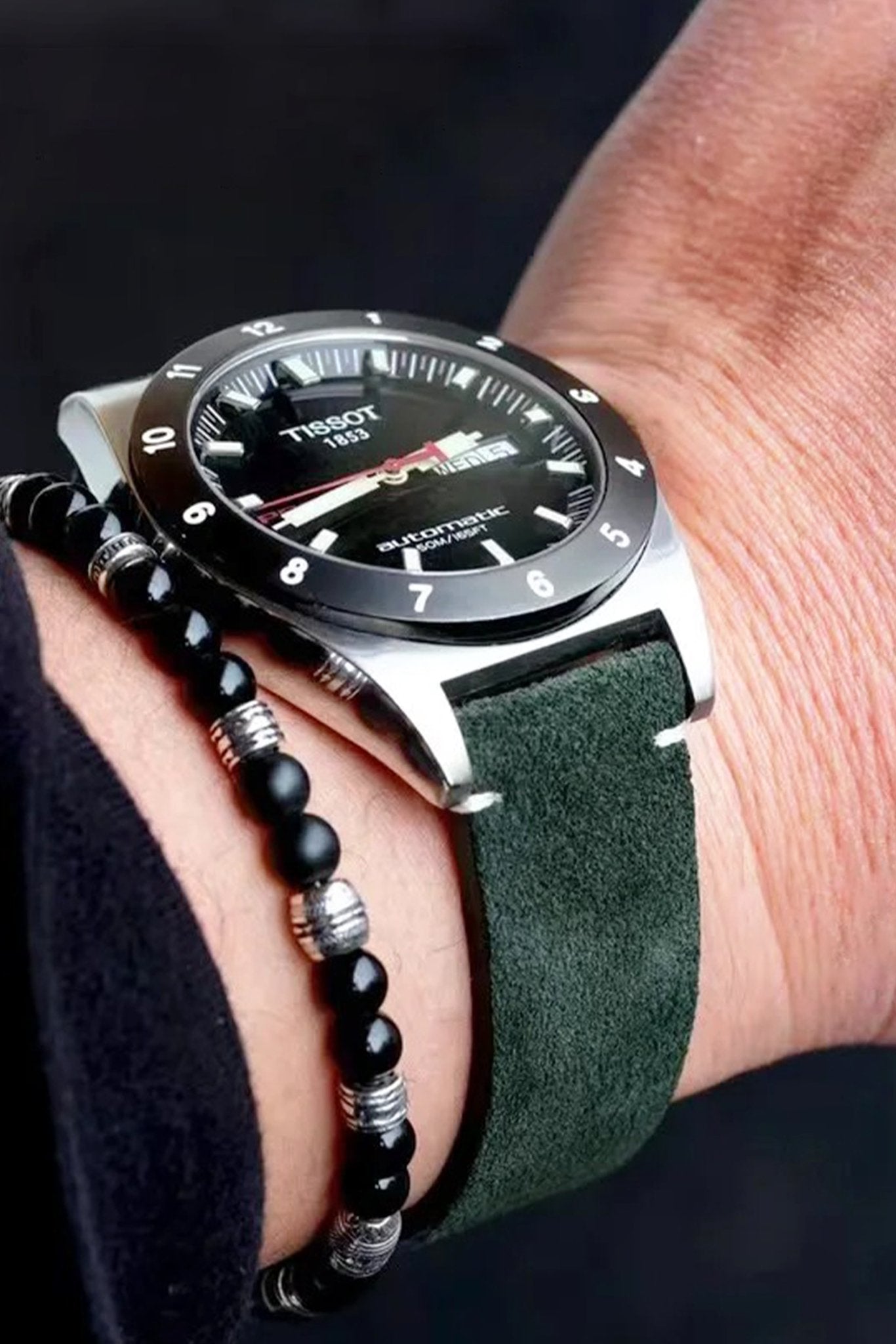 Tissot｜Cedar Green Suede Leather Watch Straps & Bands