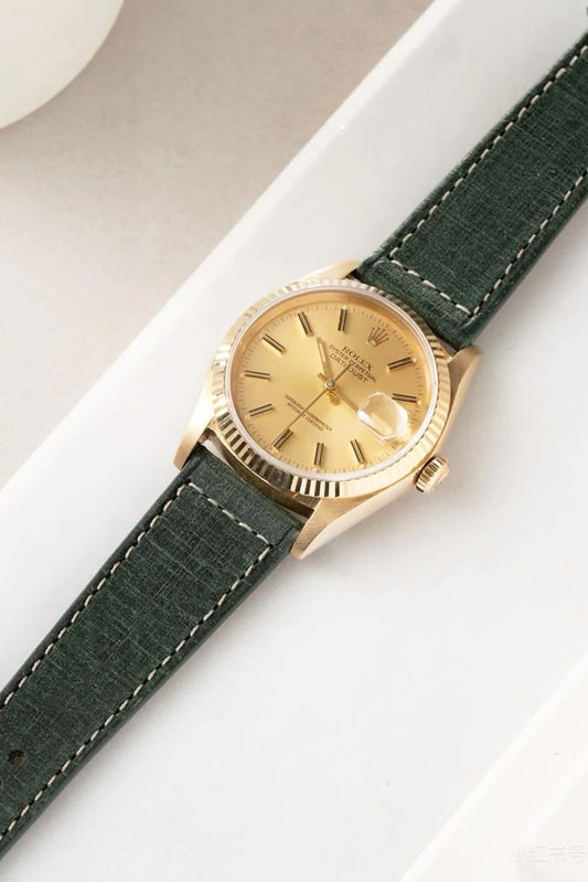 Rolex｜Dark Green Leather Watch Bands