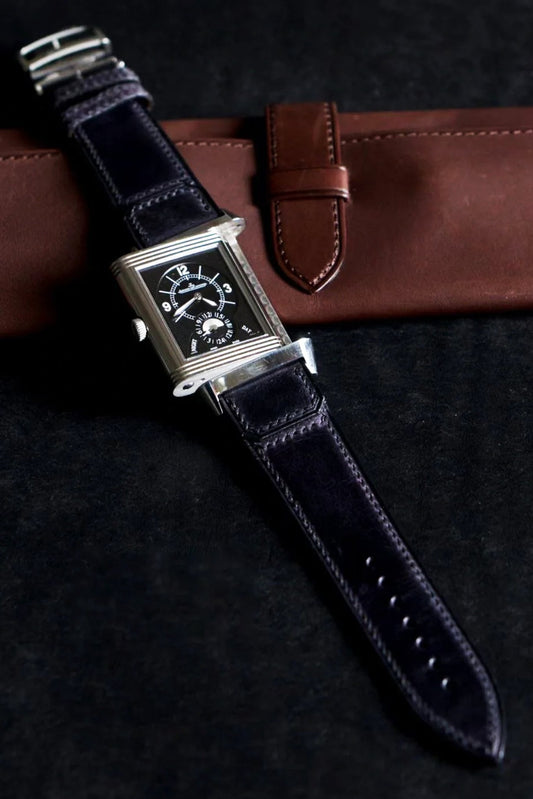 Jaeger-LeCoultre｜Peacock Blue Crazy Horse Leather Watch Straps & Bands
