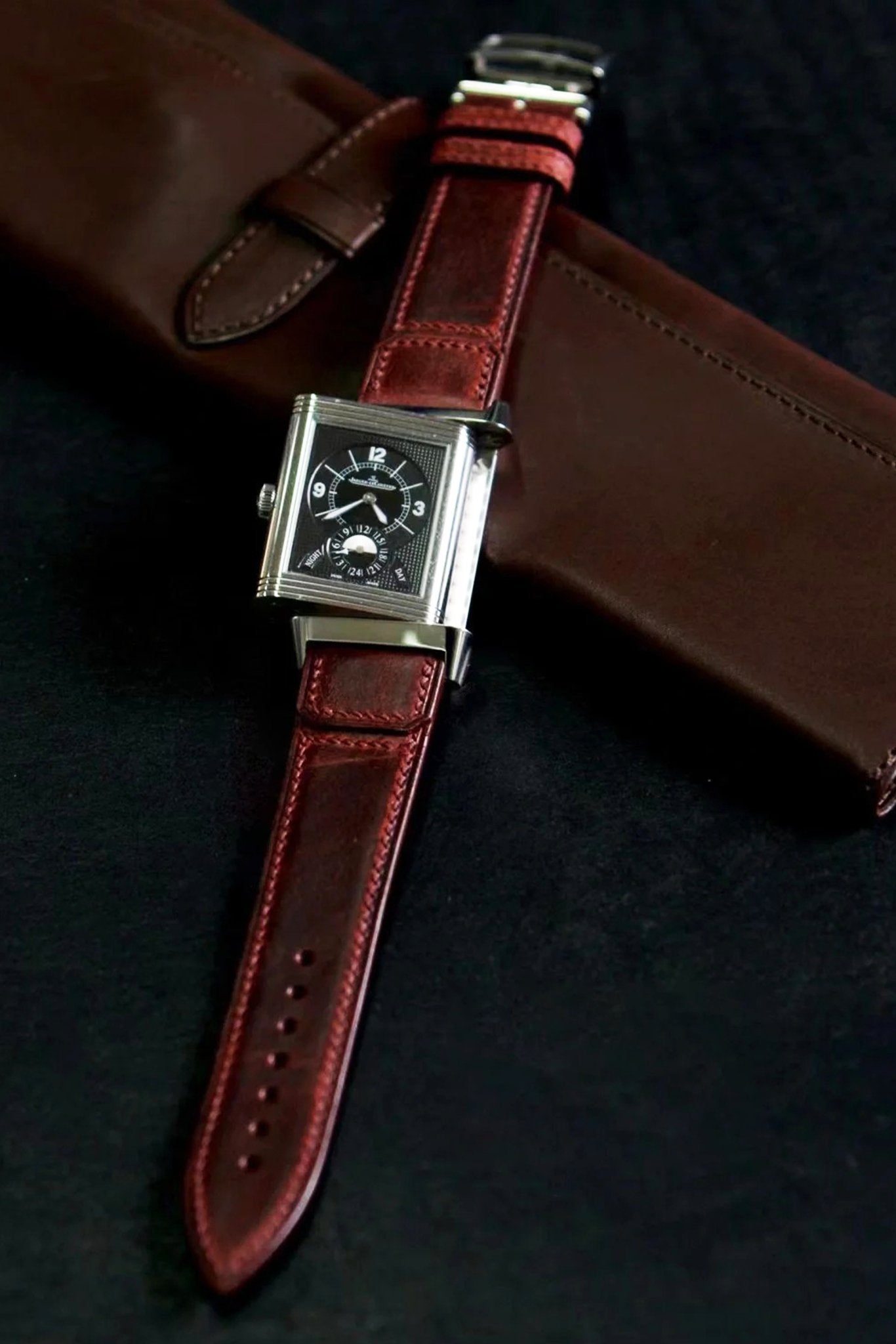 Jaeger-LeCoultre｜Bordeaux Crazy Horse Leather Watch Straps & Bands