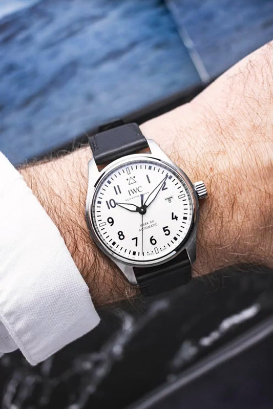 IWC｜Matte Black  Martino Leather Watch Bands