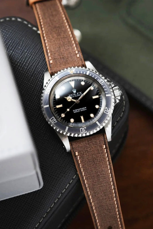 Rolex｜Coffee Babele Leather Watch Bands