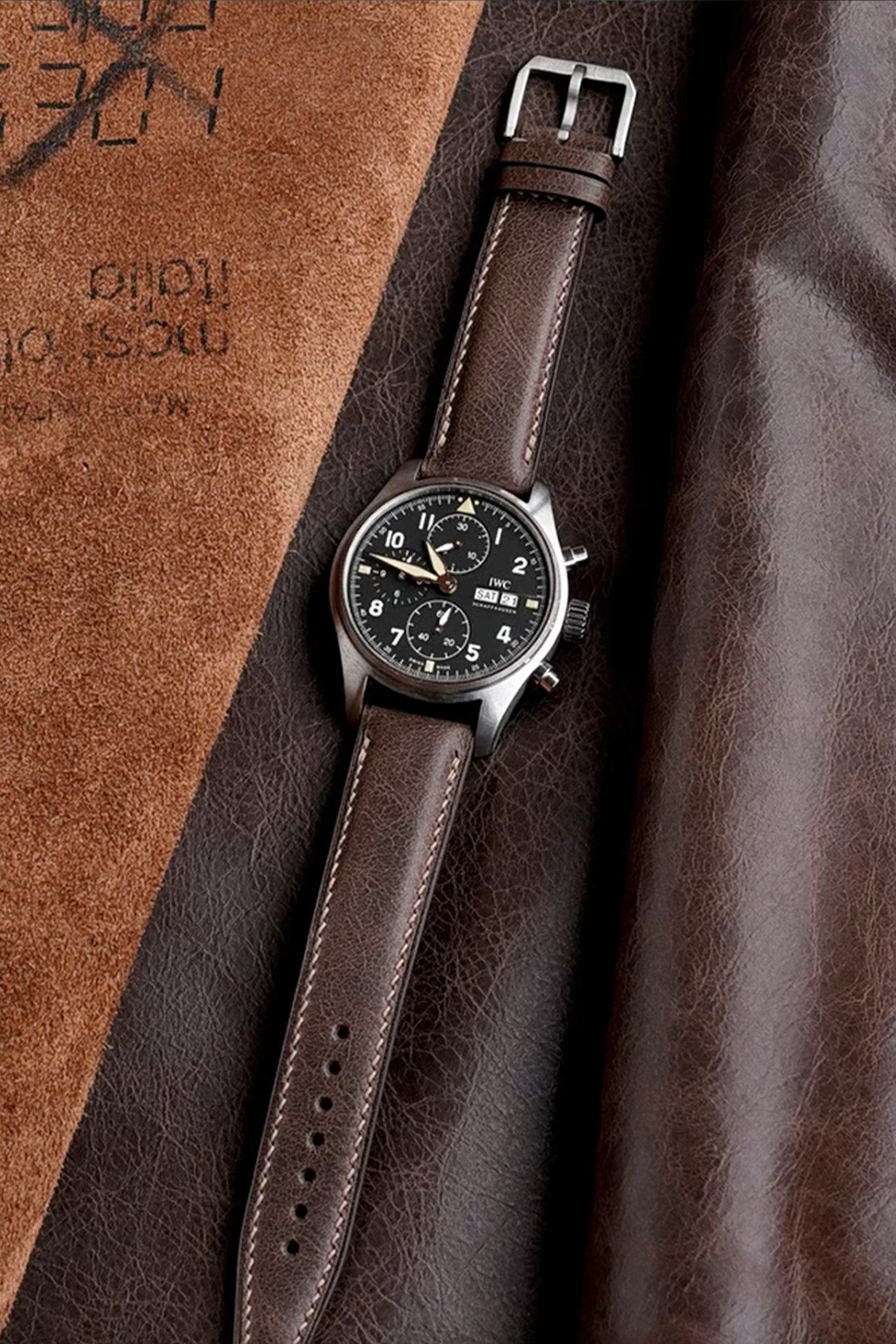 IWC｜Cinnamon Vernazza Leather Watch Straps & Bands
