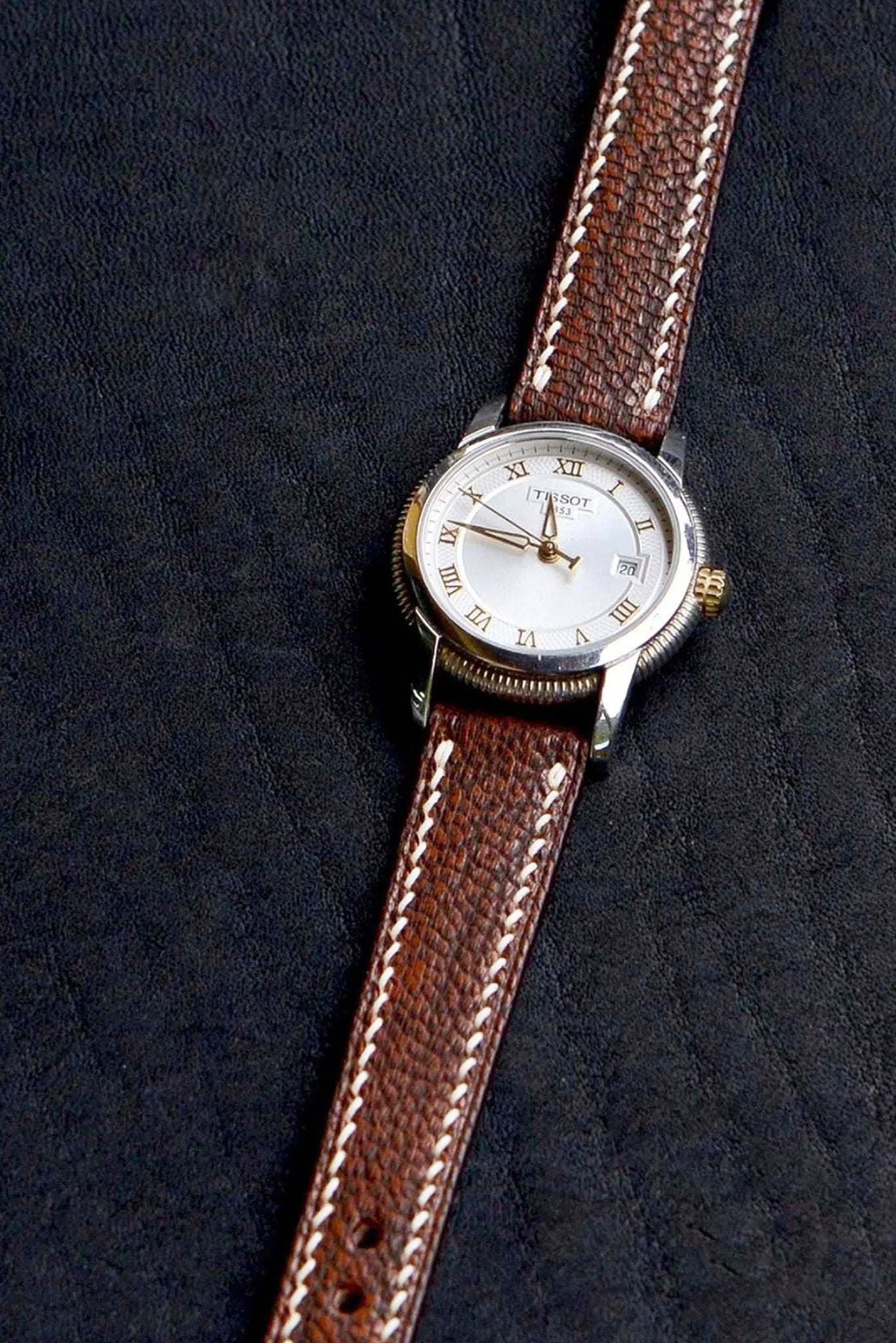 Tissot｜Chestnut Brown Patnat Leather Watch Straps & Bands