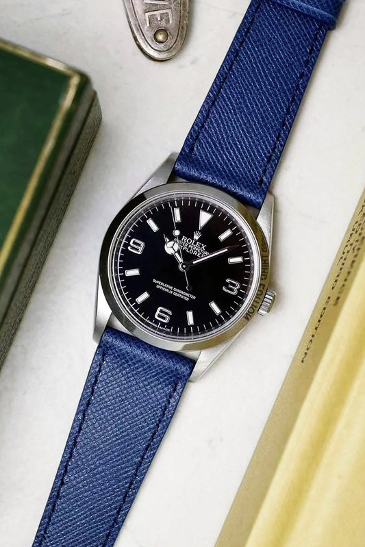 Rolex｜Royal Blue Saffiano Leather Watch Straps & Bands
