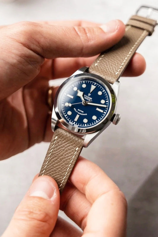 Tudor｜Elephant Gray Epsom Leather Watch Straps & Bands