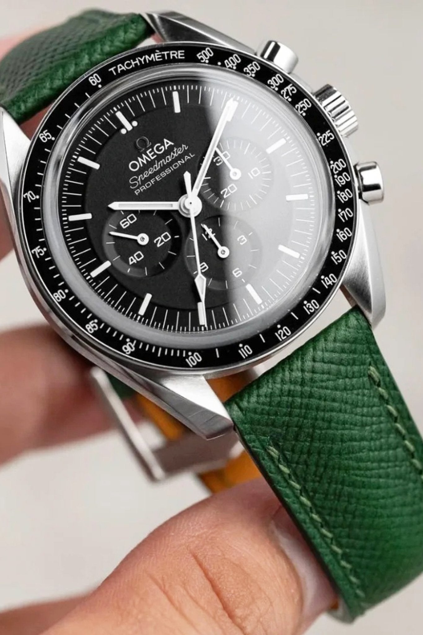 Omega｜Deep Green Epsom Leather Watch Straps & Bands