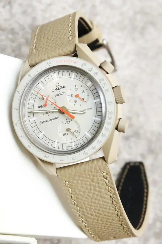 MoonSwatch｜Trench Coat Gray Epsom Leather Watch Straps & Bands