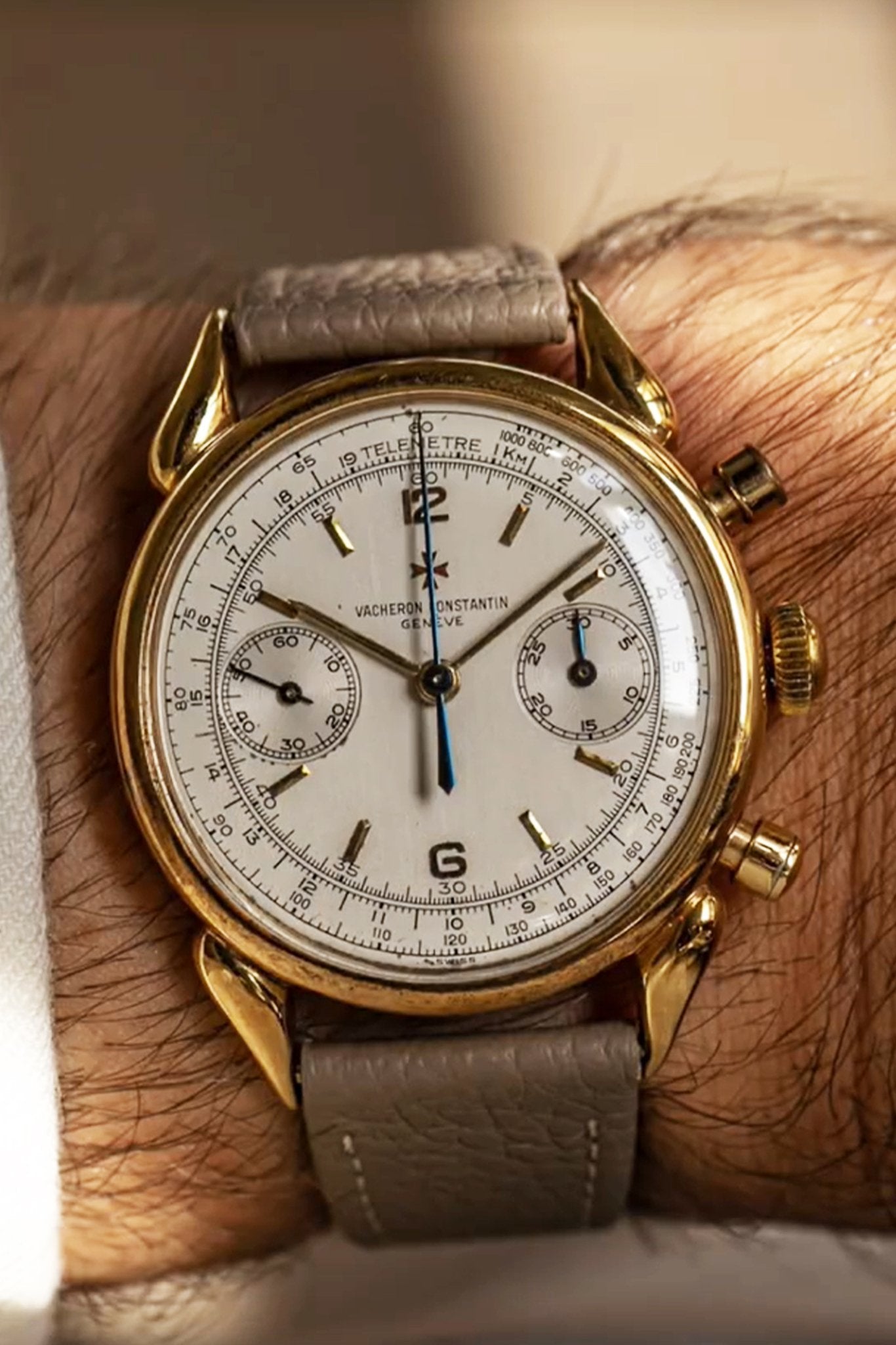 Vacheron Constantin｜Milk Tea Togo Leather Watch Straps & Bands