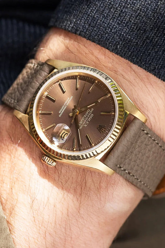 Rolex｜Elephant Grey Togo Leather Watch Straps & Bands